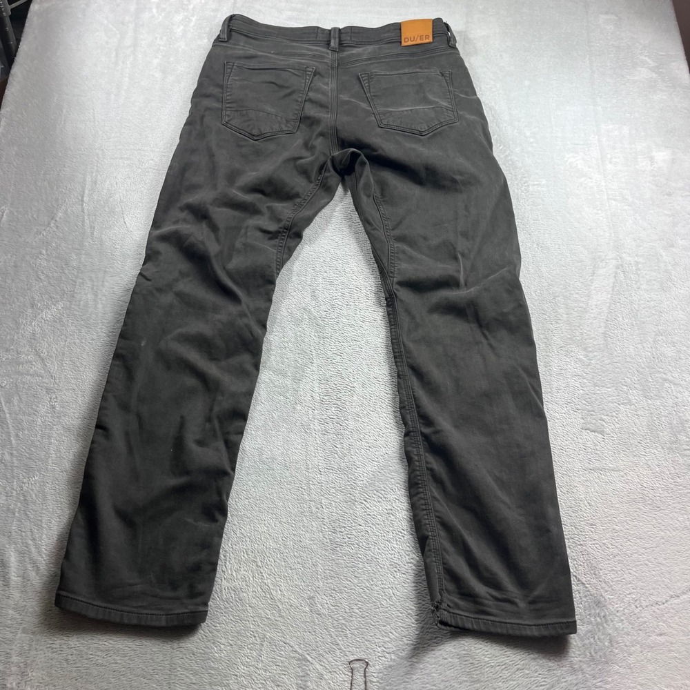DU/ER Performance Denim Straight Fit Charcoal Grey Pants Mens 34x32 - Picture 11 of 14